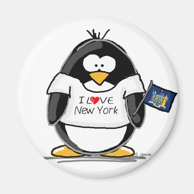 I Love New York Penguin Magnet (Front)