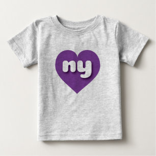 I Love New York Purple Heart Baby T-Shirt