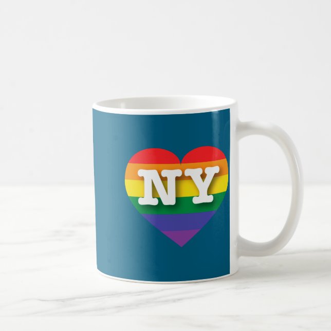I Love New York Rainbow Heart _1  Coffee Mug (Right)