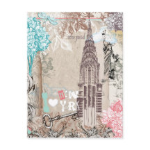 I Love New York Vintage Postcard