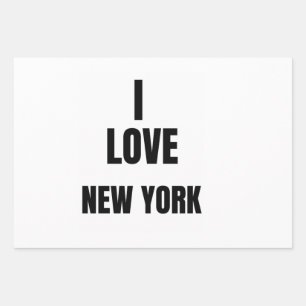 I LOVE NEW YORK WRAPPING PAPER SHEET