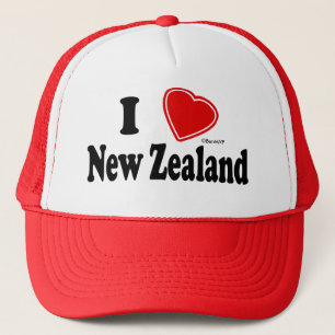 I Love New Zealand Trucker Hat