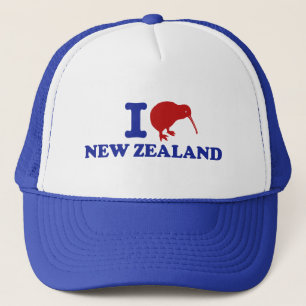 I Love New Zealand Trucker Hat