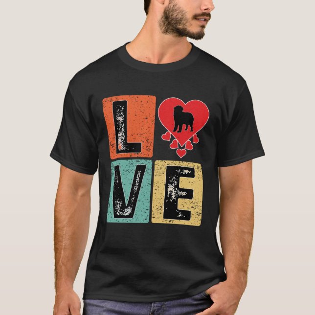 I Love Newfoundland Dog  Valentine s Day Newfoundl T-Shirt (Front)