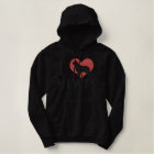 I Love Newfs Embroidered Hooded Sweatshirt