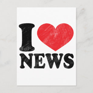 I Love News Postcard