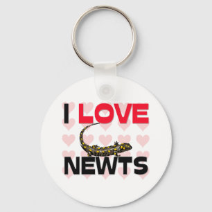 I Love Newts Key Ring