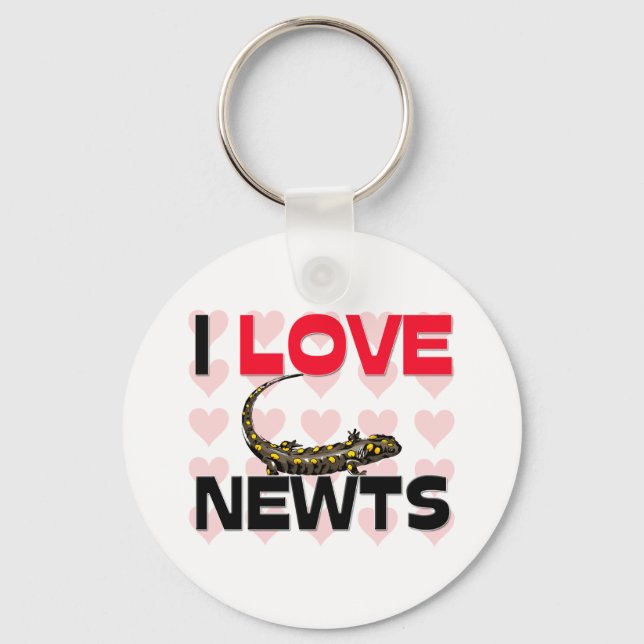I Love Newts Key Ring (Front)