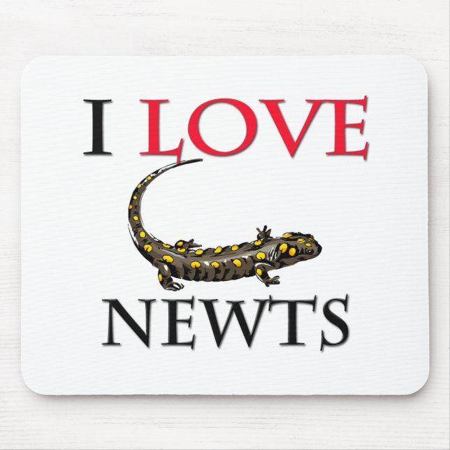 I Love Newts Mouse Mat (Front)