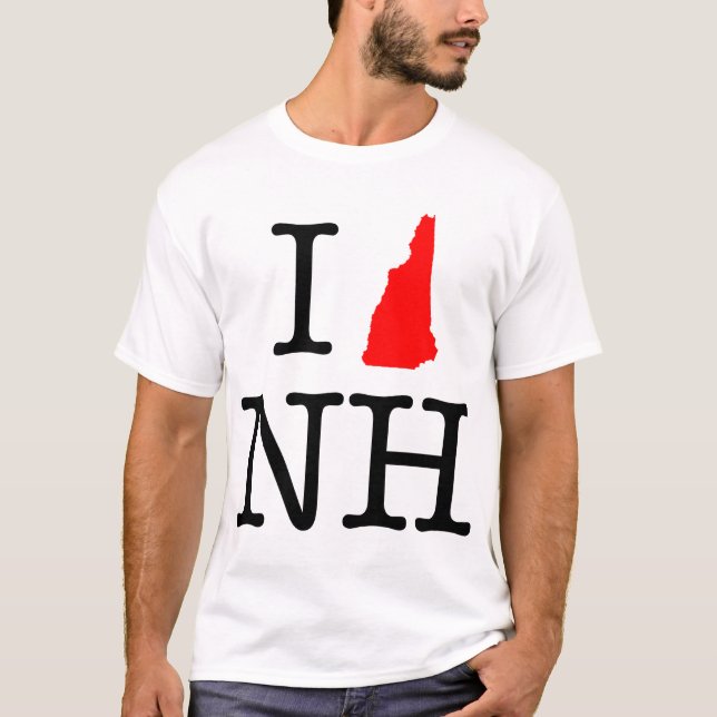 I Love NH New Hampshire T-Shirt (Front)