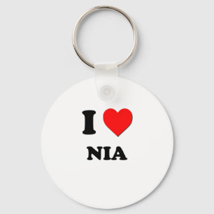 I Love Nia Key Ring