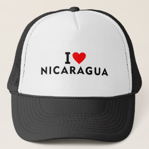 I love Nicaragua country like heart travel tourism Trucker Hat