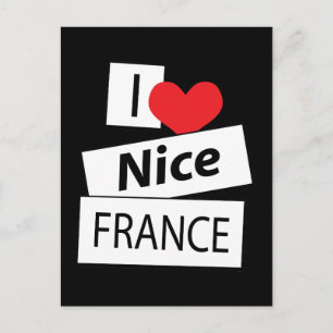 I Love Nice France Postcard