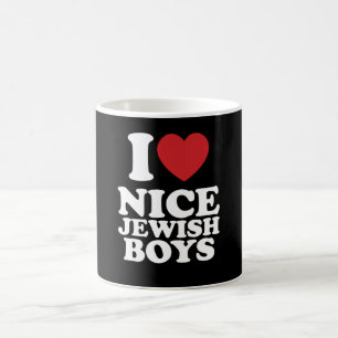 I Love Nice Jewish Boys I Heart Groovy Retro Coffee Mug