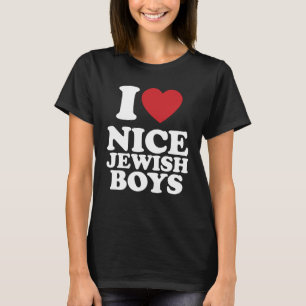 I Love Nice Jewish Boys I Heart Groovy Retro T-Shirt