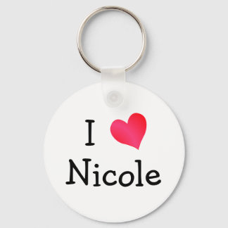 I Love Nicole Key Ring