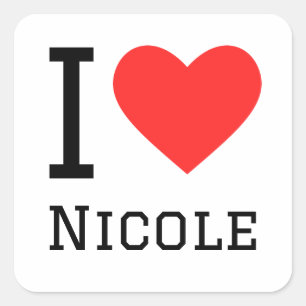 I love nicole square sticker