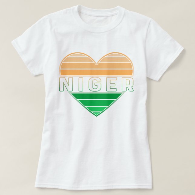 I Love Niger, Nigerien Heart T-Shirt (Design Front)