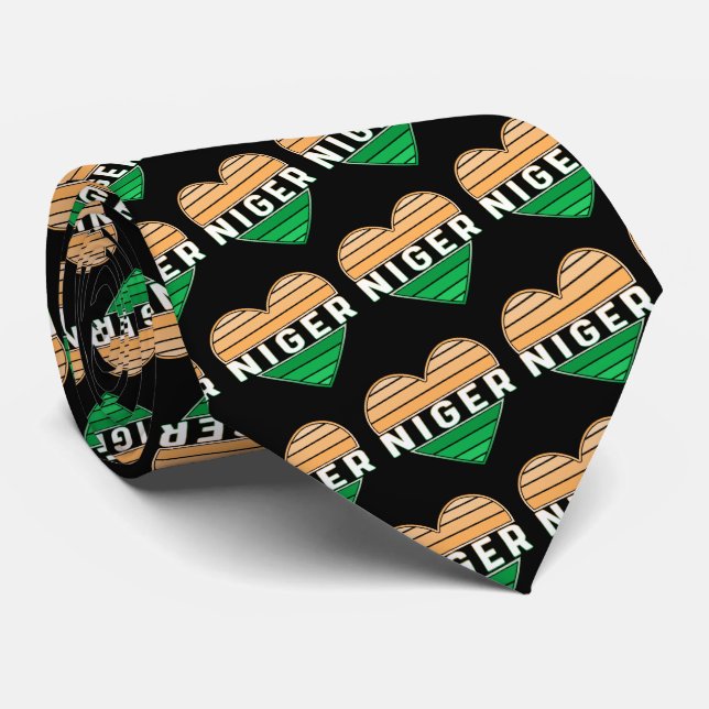 I Love Niger, Nigerien Heart Tie (Rolled)