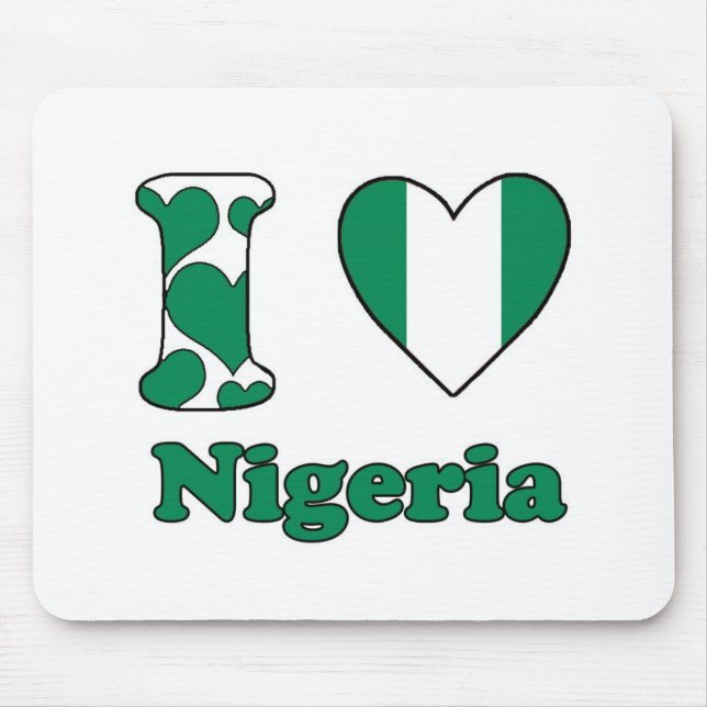 I love Nigeria Mouse Mat (Front)