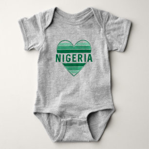 I Love Nigeria, Nigerian Heart Baby Bodysuit