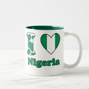 I love Nigeria Two-Tone Coffee Mug