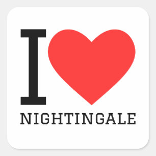 I love nightingale  square sticker