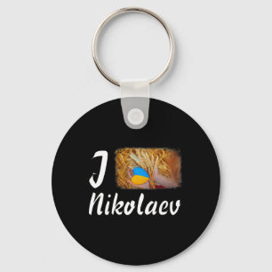 I Love Nikolaev Ukraine Power Ukrainian Flag Symbo Key Ring