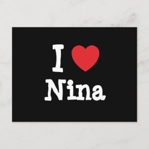 I love Nina heart T-Shirt Postcard