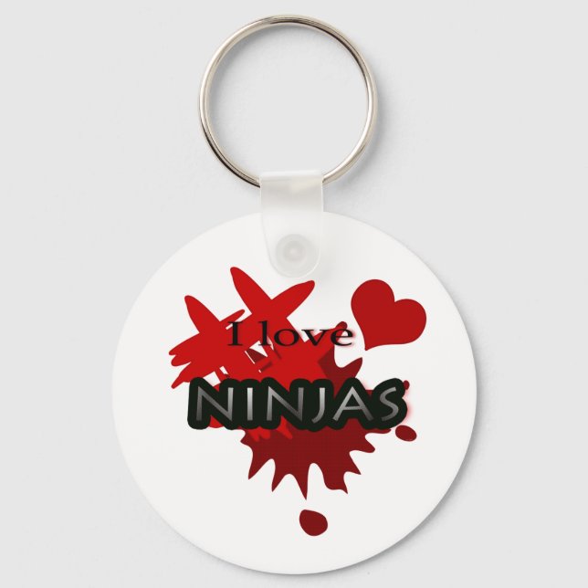I Love Ninjas Keychain (Front)