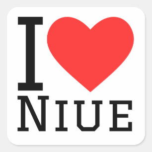 I love niue square sticker