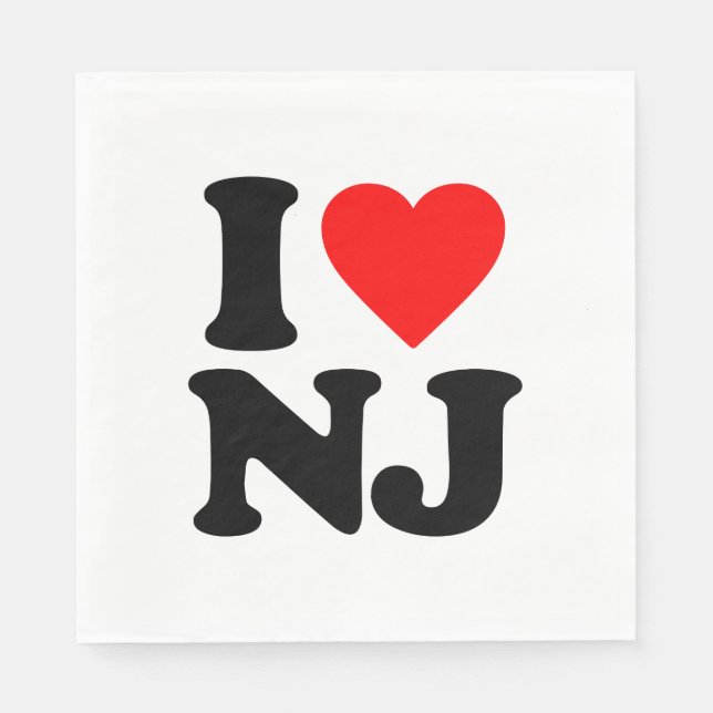 I LOVE NJ NAPKIN (Front)