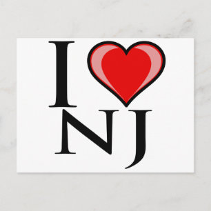 I Love NJ - New Jersey Postcard