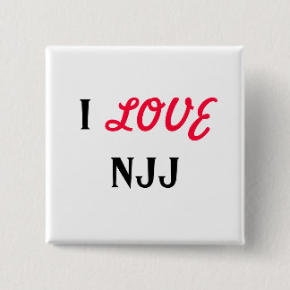 I, LOVE, NJJ 15 CM SQUARE BADGE