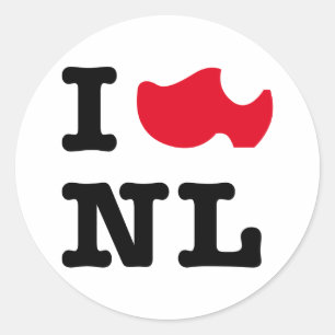 I love NL Classic Round Sticker
