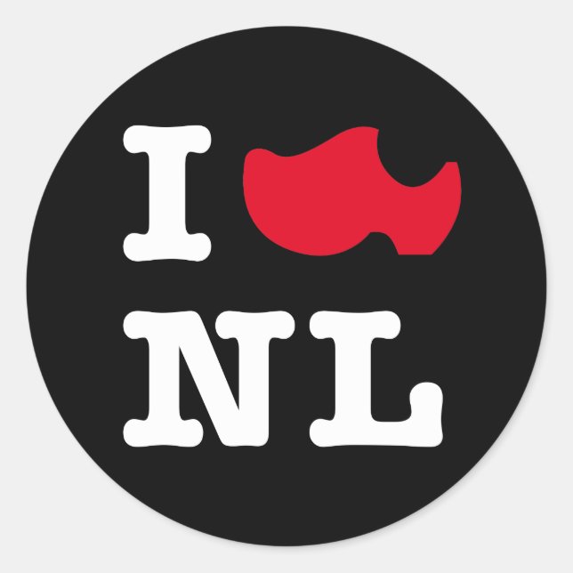 I love NL, I love Holland Classic Round Sticker (Front)