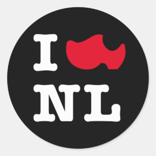 I love NL, I love Holland Classic Round Sticker