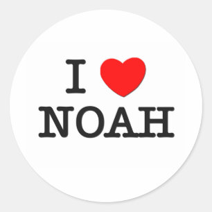 I Love Noah Classic Round Sticker