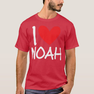 I Love Noah Name Personalised Men Guy BFF Friend H T-Shirt