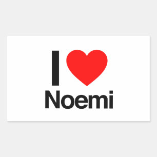 i love noemi rectangular sticker