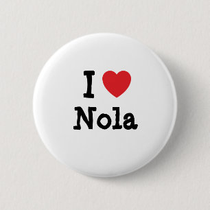 I love Nola heart T-Shirt 6 Cm Round Badge