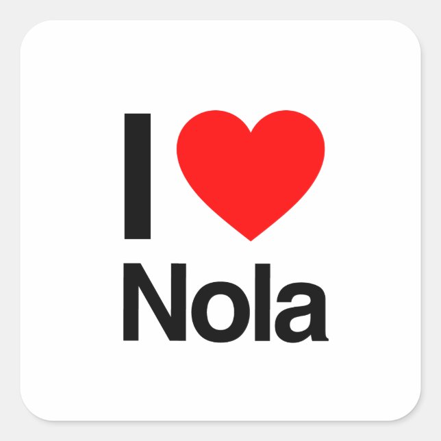 i love nola square sticker (Front)