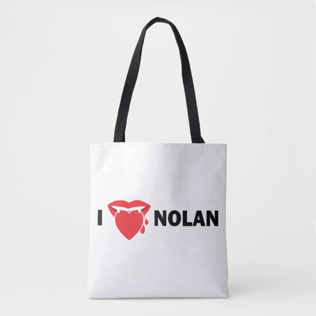 I Love Nolan Tote Bag (Light) (Front)
