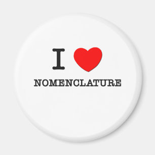 I Love Nomenclature Magnet