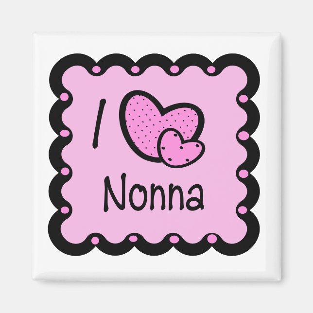 I Love Nonna Cute T-Shirt Magnet (Front)