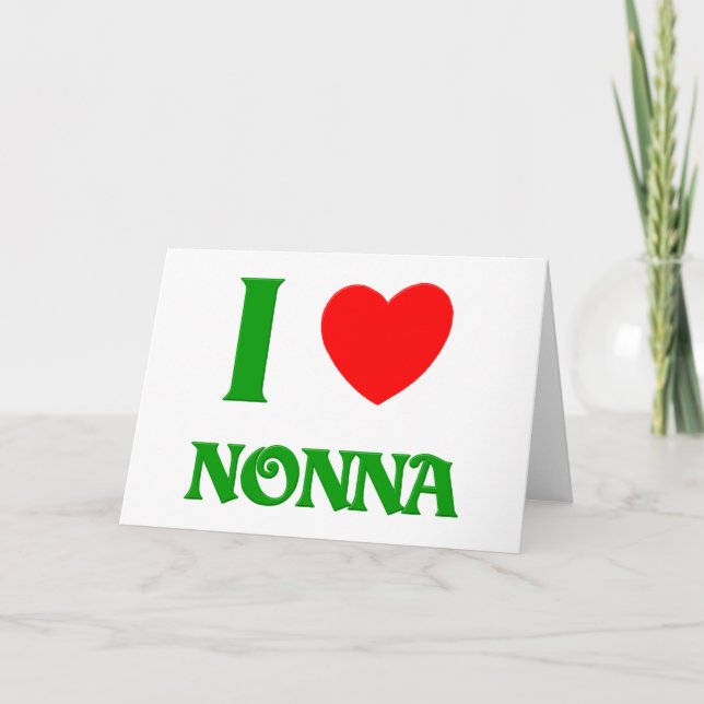 I  Love Nonna Holiday Card (Front)
