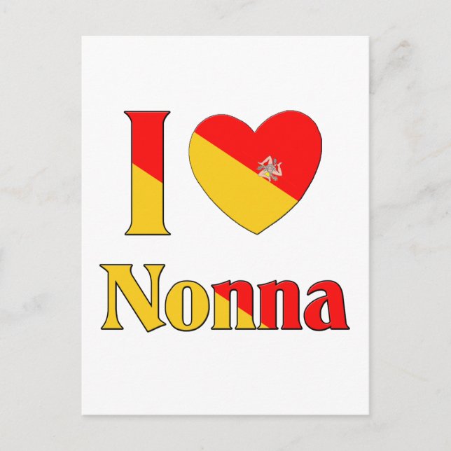 I love Nonna Postcard (Front)