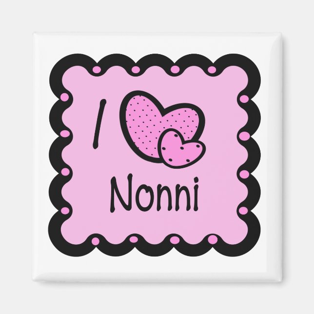 I Love Nonni Cute T-Shirt Magnet (Front)