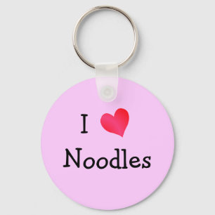 I Love Noodles Key Ring