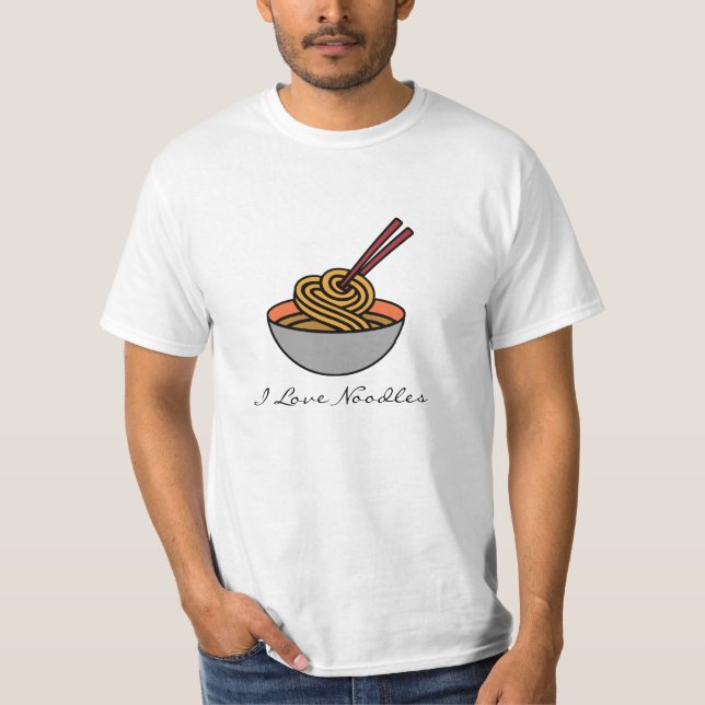 I Love Noodles T-Shirt (Front)